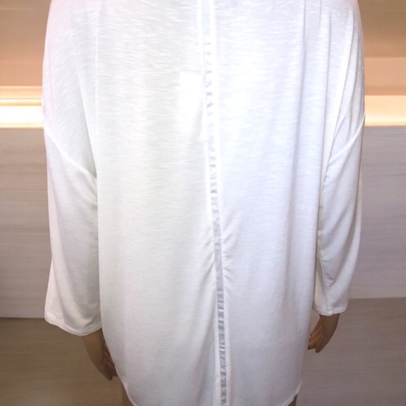 WHBM 3 Quarters Sleeve Drop Shoulder Tee Size L - Picture 8 of 11